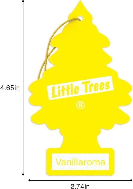 LITTLE TREES Car Air Freshener | Hanging Paper Tree for Home or Car | Vanillaroma | Pack of 6