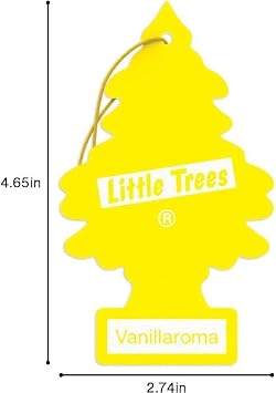 LITTLE TREES Car Air Freshener | Hanging Paper Tree for Home or Car | Vanillaroma | Pack of 6