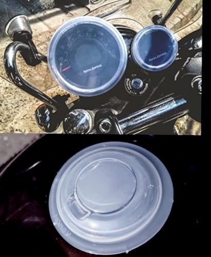 Image of Monsoon Speedometer Cap +Amp Meter + Tank Cap Cover, Rain Cover with Heavy Duty Microfibre, Compatible with Meteor 350CC (Meteor Combo 3 White)