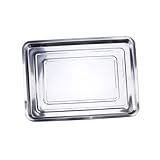 iplusmile Grillplatte Wiederverwendbares Backblech und Geschirrtablett Rostfrei Leicht zu Reinigen Vielseitig als Grillpfanne oder Abtropfbehälter für Küche und Grillgebrauch