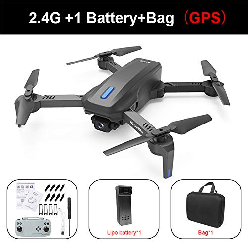 LVOD Drone com camera HD, Drone GPS H14 VS E58, Drone E88 com câmera dupla 4K HD 2.4G / 5G WiFi FPV