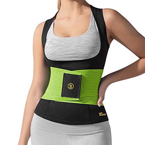 HOT SHAPERS Cami Hot with Waist Trainer â€“ Womenâ€™s Slimming Body Shaper â€“ Vest â€“ Corset for Weight Loss, Trimming Tummy, Workouts, Saunas, and Hourglass Figure â€“ Stomach Shaping (X-Small, Green)