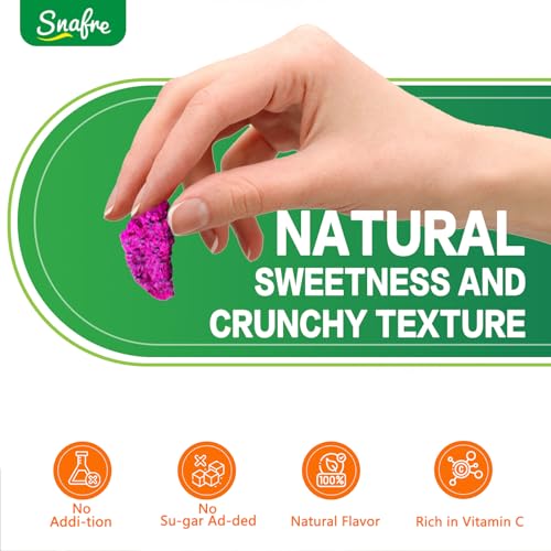 Freeze Dried Dragon Fruit Chunks, 150G/5.3OZ Freeze Dried Fruit, Frozen Dragon Fruit, No Sugar Added, 100% Natural, for Smoothies, Lemonade, Yogurt, Cereal, Cocktails