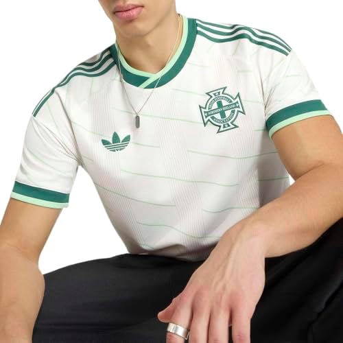 adidas Mens Northern Ireland 26 Away Jersey Soccer Cleats - White - Size L - 5