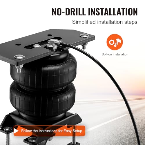 VEVOR Air Bag Suspension Kit, Air Springs Suspension Bag Kit Compatible with 2003-2013 Dodge Ram 2500 4WD, 2003-2018 Dodge Ram 3500 4WD, 5000 lbs Loading, 5 to 100 PSI by VEVOR - Used condition - Image 6