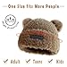 Cute Fuzzy Bear Ear Beanie Hat for Women Skin-Friendly Plush Warm Woolen Hat Winter Faux Fur Animal Knitted Hat Cap (Khaki)