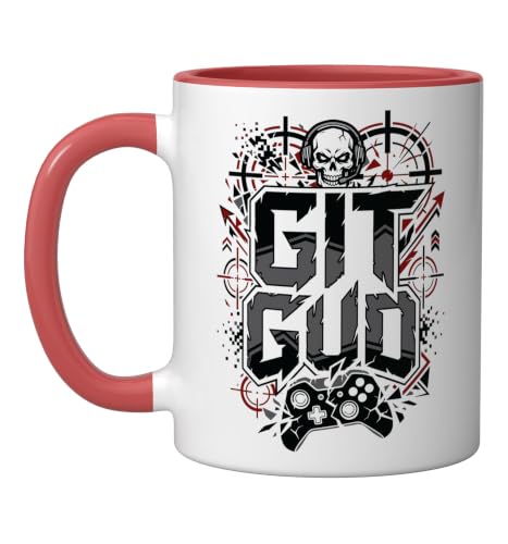 Gaming Video Game PC Gamer Console Esports Ceramic Mug, Red/White