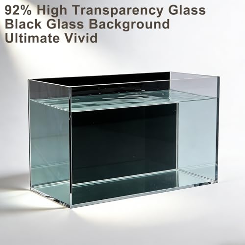 3.2 Gallon Fish Tank, Nano Nature Aquarium Kit,Small Aquarium Starter Kit,Ultra-Clear Rimless Desktop Small Aquarium with Filter and Light for Betta,Shrimp,Goldfish.Black Glass - Image 3