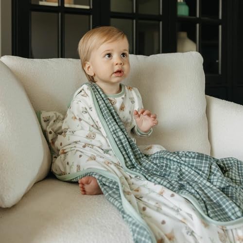 Image of Copper Pearl Jumbo 3-Layer Baby Blanket: Soft Baby Quilts for Boys and Girls | Breathable, Cozy, Toddler Blanket | Baby Quilt for Newborns | 46x46 Premium Polyester /Rayon | Wilder