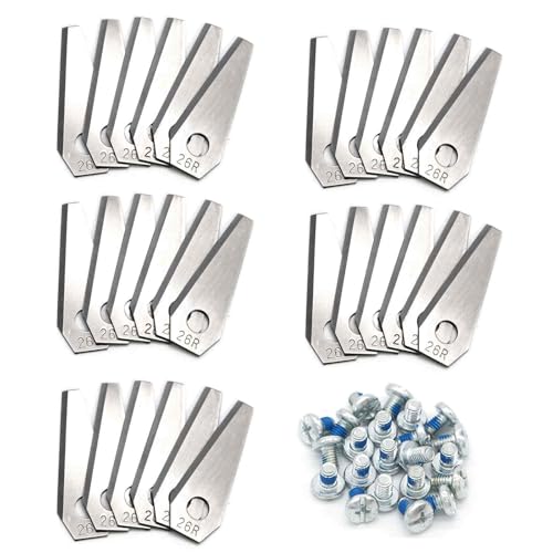 Lames de tondeuses, 30 Pcs Lame Tondeuse Gazon, Lames Durables en Forme de Losange pour les robot tondeuse Bosch Indego, avec Vis