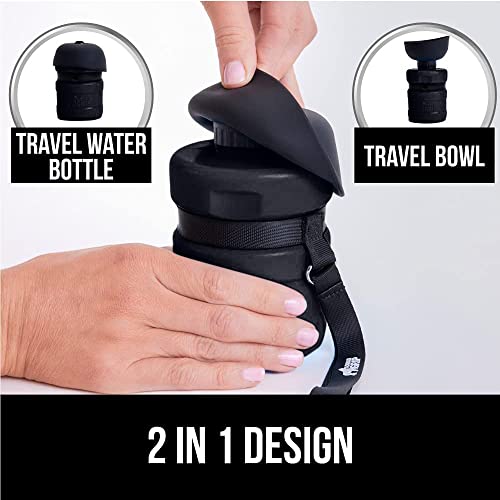 Gorilla Grip Leak Proof Portable Dog Water Bottle, 20oz, Multifunction Design with Bowl Cap, Food Grade Silicone, Dogs… - Image 4