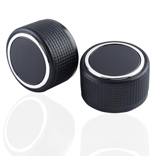 Car Rear Radio Replacement Knobs Compatible with 2007-2013 Chevy Tahoe Chev-rolet Silverado GMC Acadia Sierra Escalade Buick Enclave Yukon Cadillac-Audio Volume Control Knob Replacements GM 22912547