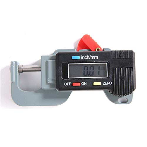 Yechiry Medidor de Espesor Digital, Medidor Rápido y Eficiente, de Pantalla Grande con Conversión de Unidad de Apagado Automático, Ideal para Joyería, Cuero, Chapa de Papel