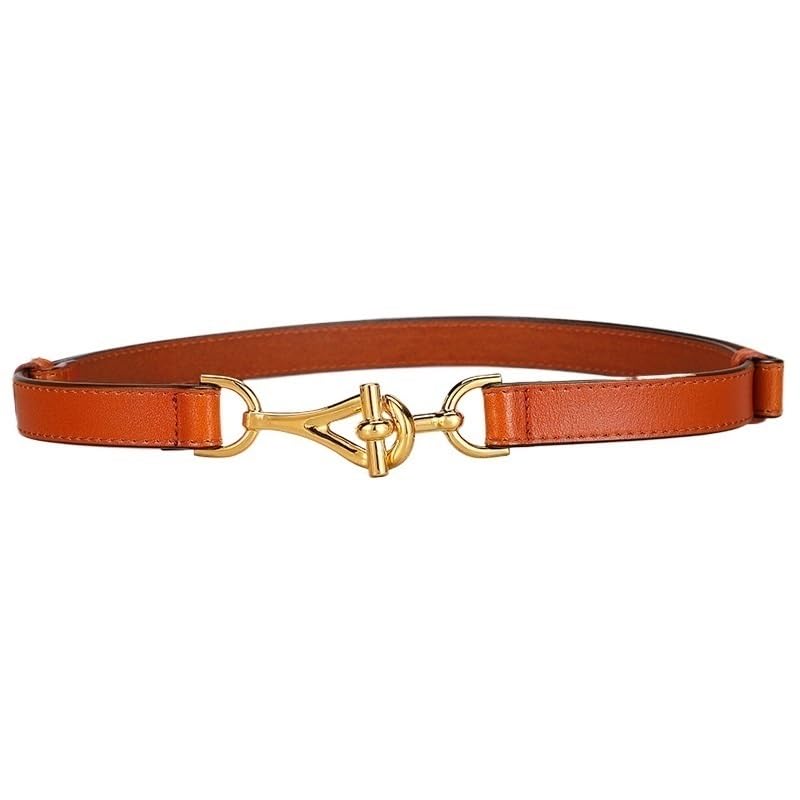 Genuine Leather Thin Belt Women's Decoration Shirt with Skirt Jacket Waist Women's Small Belt
