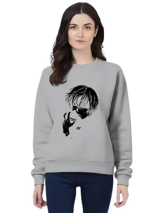 demamd print Demand Print Women’s Printed Cotton Sweatshirt | Regular Fit Stylish Pullover | Casual Everyday Winter Wear, Warm & Comfortable-picture-47