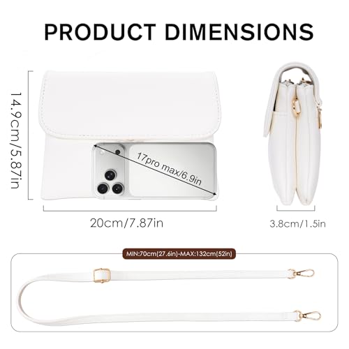 Image of Small Crossbody Bags for Women,Vegan Leather Cell Phone Purse with Adjustable Shoulder Strap for Travel