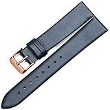 CLCLGOKKOH Correa de reloj ultrafina de cuero genuino de 12/14/16/18/20/22 mm, accesorio universal for hombre y mujer.(R,12MM)