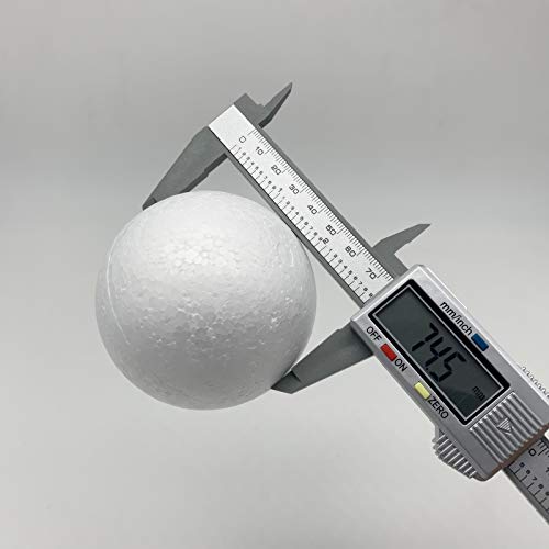 Crafjie Craft Foam Balls 3 Inches In Diameter 15-Pack, Smooth Polystyrenets Foam Ball, For Decoration Household School Projects Diy Arts And Craft, White #TOP6