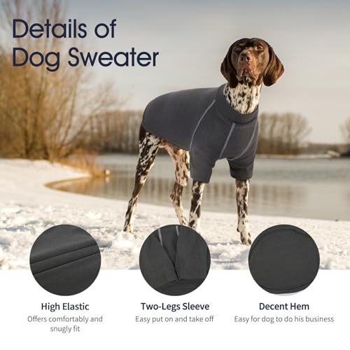 IECOii-Hundepullover-fur-Madchen-Fleece-Grose-M-grau-warmes-Winter-Sweatshirt-fur-mittelgrose-Hunde-Mops-Dackel | Dealmeister.io Alt tag für bilder post titel