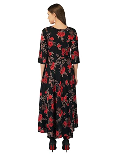 Image of rytras Women Rayon Anarkali Kurta With Pant And Dupatta Set