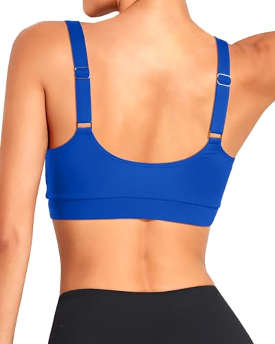Image of Tempt Me Women Sports Bra Swim Crop Tops Only | Scoop neck, Bathing suits top, Removable cups, Adjustable straps