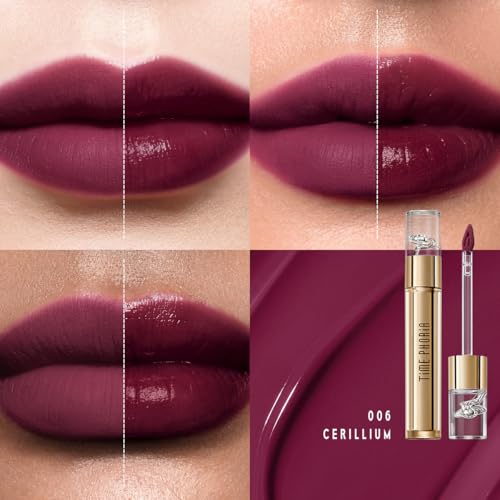 Image of Elixir Velvet-Shine Switching Lip Tint, 2-in-1 Velvet & Shine Deep Berry Wine Lip Cream, Hydrating Long Lasting Liquid Lipstick, Blurs Lip Lines, Lightweight with Vitamin E 006 Cerilium