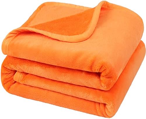 PiccoCasa Flannel Fleece Blanket Soft Lightweight Warm Fuzzy Blanket for All-Seasons, Luxury Comfy Decorative for Couch Living Room Navy Blue Single (130 x 150cm)