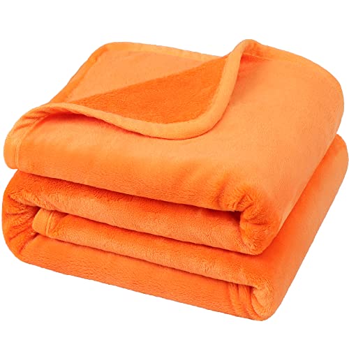 PiccoCasa Flannel Fleece Blanket Soft Lightweight Warm Fuzzy Blanket for All-Seasons
