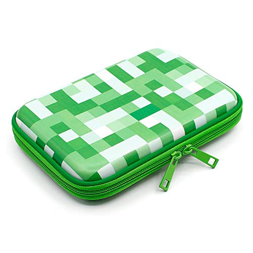 SOOCUTE Estojo de lápis verde para meninos bonito organizador de material escolar bolsa com zíper para crianças