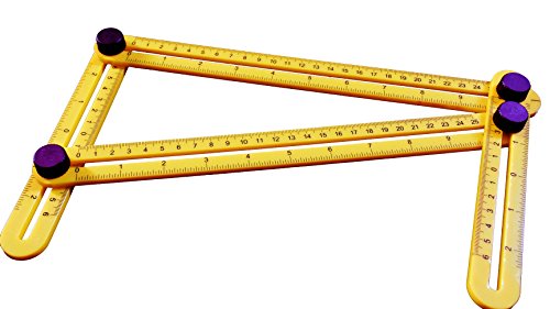 Voted Best Angle Template Tool | Angle Finder – Multi Angle Ultimate Ruler General Measuring All Angles and Forms - Angleizer Instrument for Crafters, Builders, DIY, Roofers, Tile & More