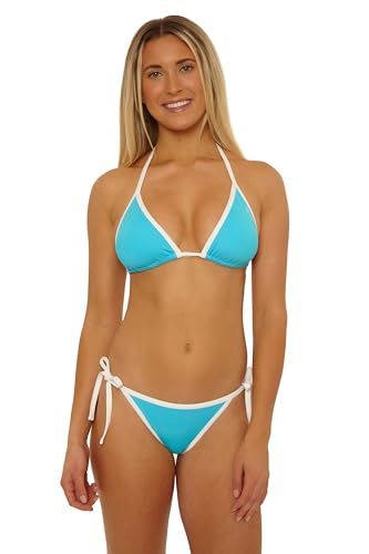 Salt Life Women's Live Salty Triangle Bikini Top, Adjustable, Tie Back, Swimwear Separates4