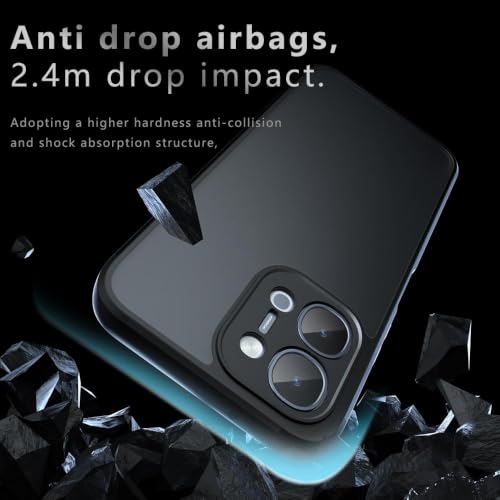 Image of Matte PC + TPU Back Cover Case for Vivo T5x 5G, Black