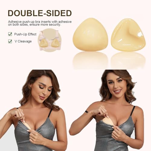 Image of DEPOVOR Ultra Boost Inserts Double-Sided Adhesive Pads Sticky Bikini Padding Inserts for Sports Bra Swimsuit