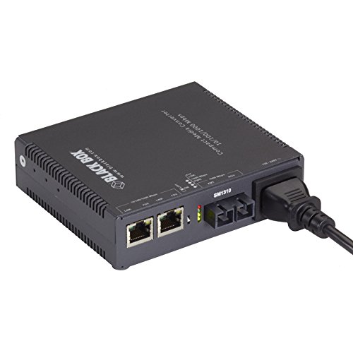 Image of Black Box Compact Media Converter Gigabit Ethernet Single Mode 1310nm 10km SC