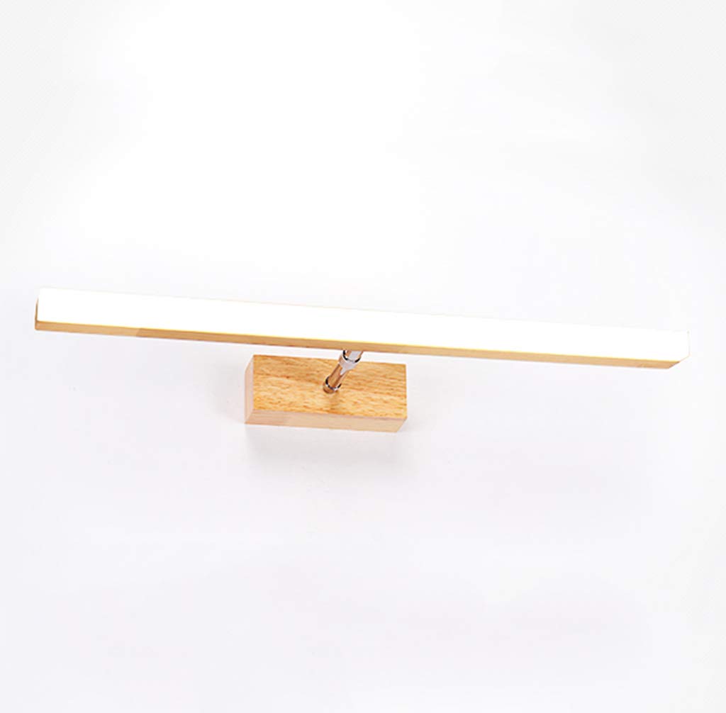 Miroir avant lumière nordique en bois pour illuminer vos matins dans la salle de bain