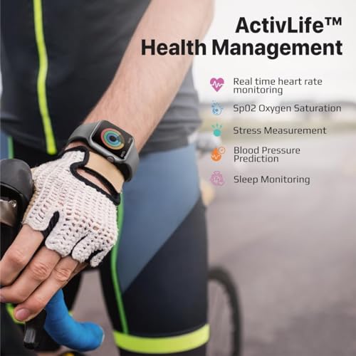 Image of Promate Xwatch-B19 Fitness Smart Watch, 1.9 inch Display Bluetooth Calling, IP67 Water Resistant, Voice Assistant, 15 Days Battery Life, 30 Sports Modes, Real-Time HR Monitor, 100+ Watch Faces (Graphite)