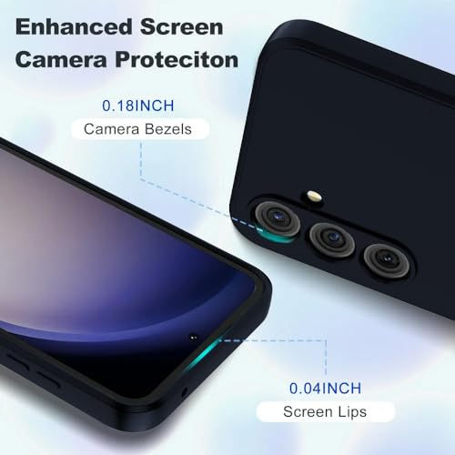 Image of Back Cover for Samsung Galaxy S23 FE 5G | Full Camera Protection | Premium Liquid Silicon Case | Flexible Bumper Case for Samsung Galaxy S23 FE 5G (Dark Blue)