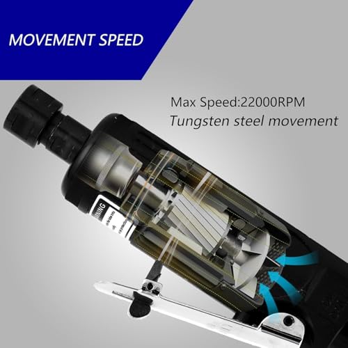 Image of Inditrust New Polishing Pneumatic Die Grinder in a BOX with 10pc stone Micro Air Die Grinder Tools Great Grinding Gas Tire Grinding Machine Polishing Machine