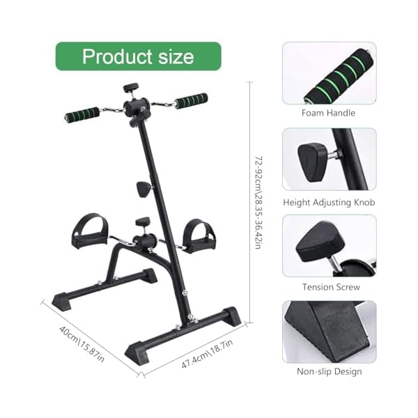 PROBEROS® Exercise Cycle, Dual Hand Rockers, Adjustable Resistance for Home - Image 2
