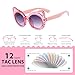 4Pcs Kids Sunglasses Girls Lovely Cat Kitty Minnie Cute Baby Toddlers Sun Glasses UV Protection | Birthday Gifts for Girls Age 2-10 (Style 1)