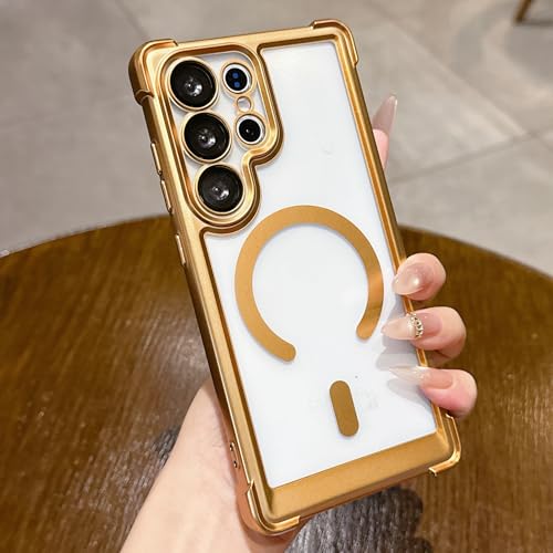Étui magnétique pour Samsung Galaxy S24 Plus avec protection d'objectif et finition mate