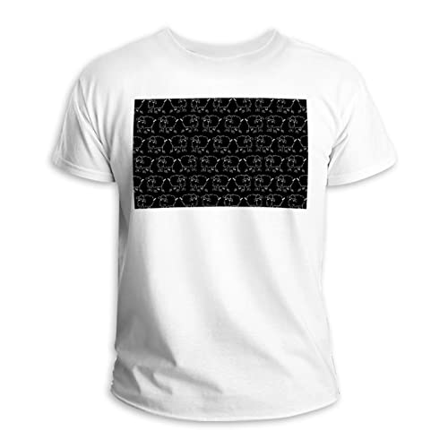 T-shirt 100% coton col rond de qualité supérieure avec motif mouton dessiné main