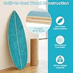 GYMAX Balance Board for Adults, 330LBS Wobble Boards with Storage Rack, Wooden Exercise Balancing Stability Trainer for Improve Balance, Surfing, Skate, Yoga, Skateboarding - Image 4