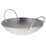 GAROZATION Edelstahl Camping Topf mit Doppelgriffen 9 Zoll Ramen Topf Spirituskocher Outdoor Kochgeschirr für Wandern und Camping