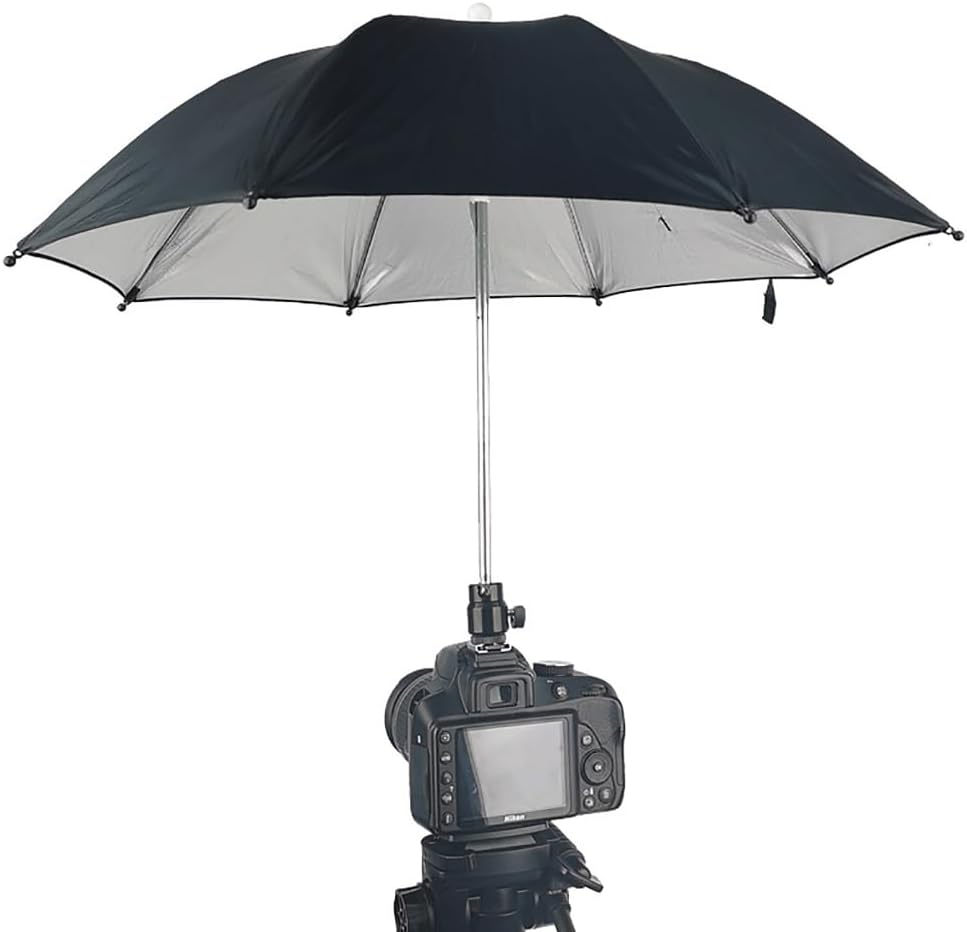 DSLR Camera Umbrella with Ballhead Multi-Angle Adjusted Sunshade Rainy Protectors Holder Umbrella for Live Broadcasting