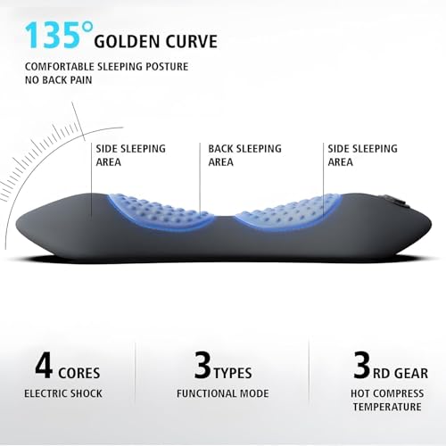GDHMN 3-in-1 Electric Back Massager Pillow with Heat & Vibration – Gentle Heat Spine Massage Pad, Adjustable Air Cushion Back Support for Office Chair, Bed & Home - image 2