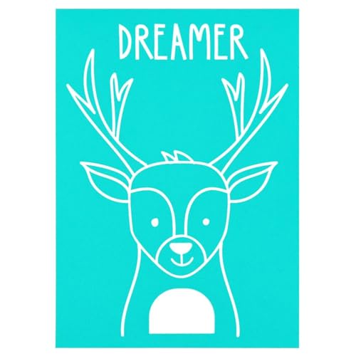 MANGOUSONG Screen Printing Kit,12.5x7.5cm Deer Pattern Silk Screen Stencils for Polymer Clay Silkscreen Print Kit Mesh Stencils Transfer Crafts Printing Reusable