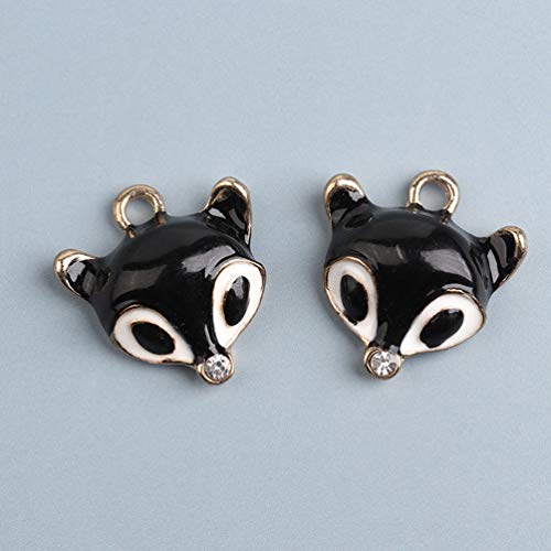 EXCEART 40 Pcs Animal Liga Charme Liga Esmalte Fox Pingentes Diy Artesanato Suprimentos Charms Metal