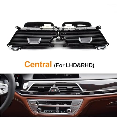 Air Grille Vent Compatible With BMW For 7 Series For 730i For 740i For 750i 2016-2022 Front Left Right Rear Air Conditioner Ac Vent Outlet Grille(Central)