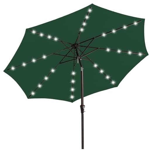 Best choice products solar led lighted patio umbrella Solar-Powered LED Patio Umbrella with Tilt